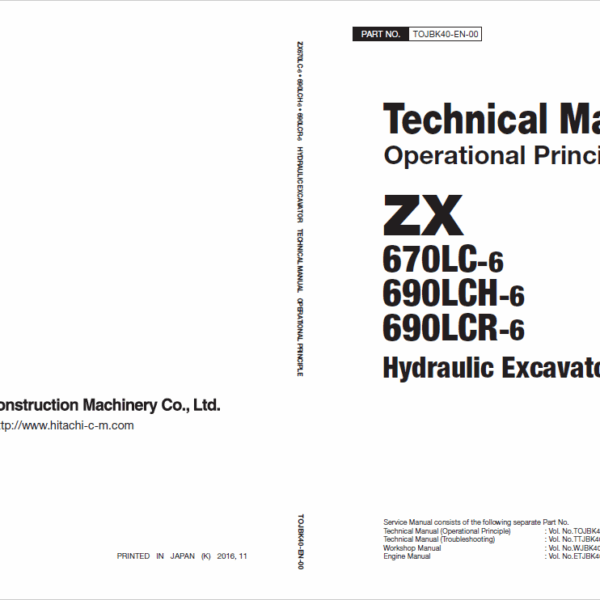 ZX670LC-6, ZX690LCH-6, ZX690LCR-6 Technical Manual (Operational Principle)