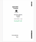 John Deere 8450 8650 and 8850 Tractor Technical Manual