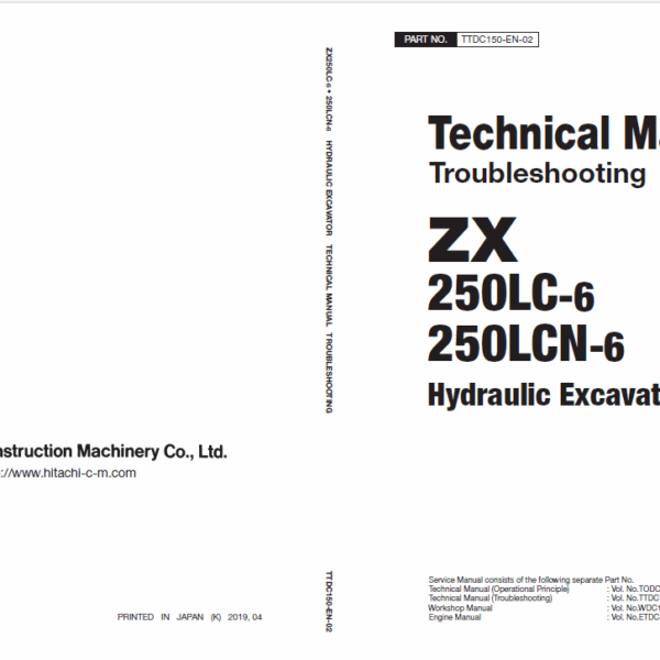 ZX250LC-6, ZX250LCN-6 Technical Manual (Troubleshooting)