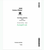 John Deere 9940 Cotton Picker Technical Manual (TM1356)