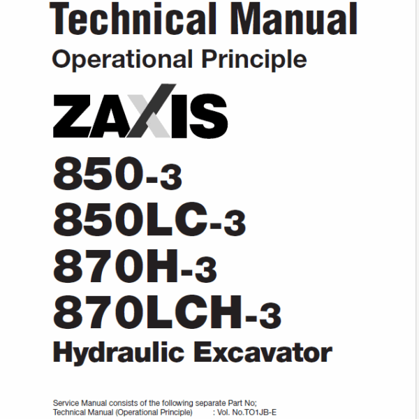 ZX850-3,ZX850LC-3,ZX870H-3,ZX870LCH-3 Technical manual (Operational Principle)
