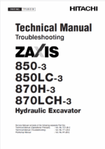 ZX850-3,ZX850LC-3,ZX870H-3,ZX870LCH-3 Technical manual (Troubleshooting)