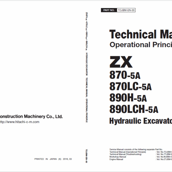 ZX870-5A,870LC-5A,890H-5A,890LCH-5A Technical Manual Operational Principle