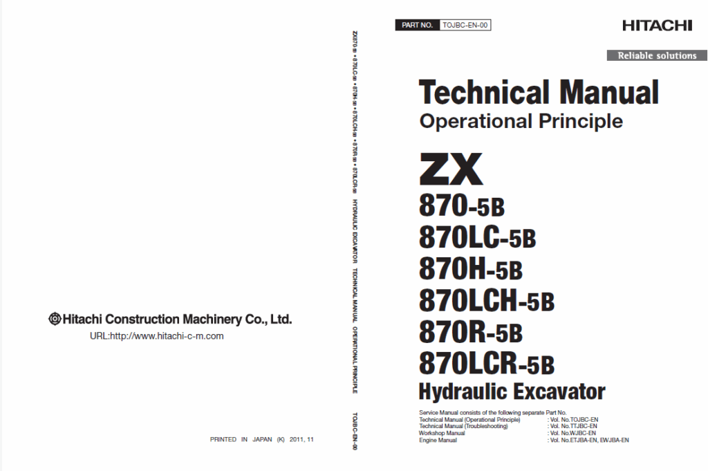ZX870-5B,ZX870LC-5B,ZX870H-5B,ZX870LCH-5B,ZX870R-5B,ZX870LCR-5B　Technical Manual Operational Principle