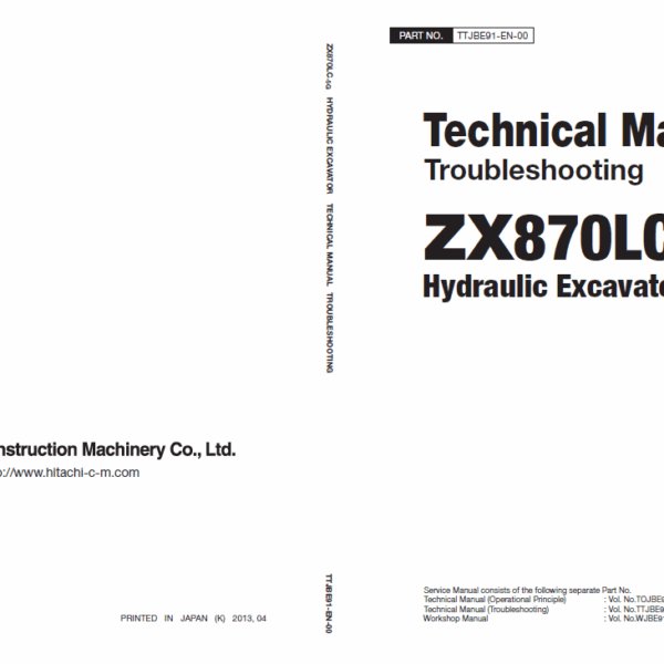 ZX870LC-5G Technical Manual Troubleshooting