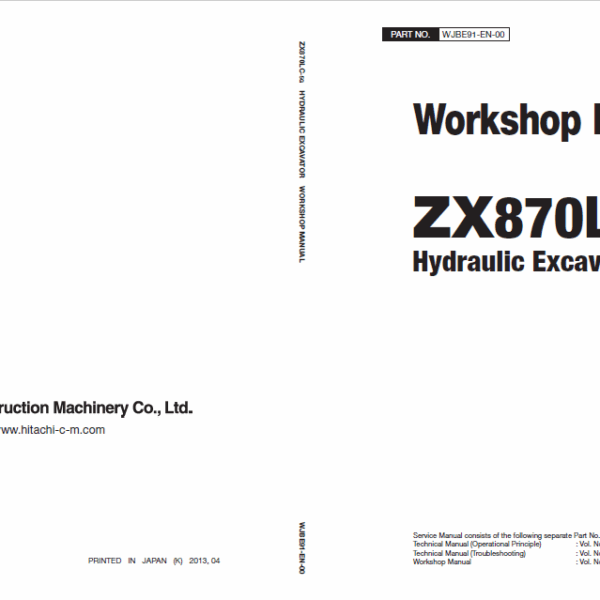 ZX870LC-5G Technical Manual Troubleshooting