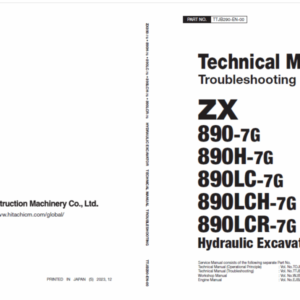 ZX870LC-5G Technical Manual Troubleshooting