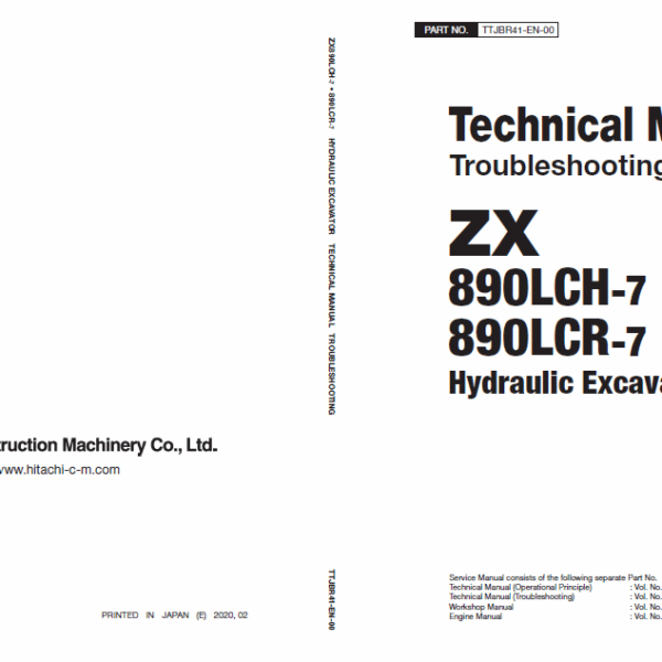 ZX890LCH-7, ZX890LCR-7 Technical Manual (Troubleshooting)