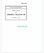 John Deere Armored Trailer M8 Technical Manual (TM9791)