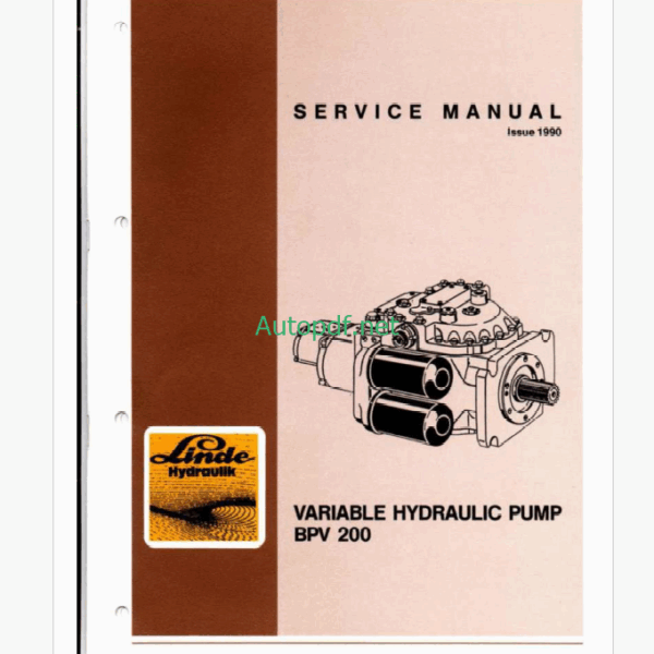 John Deere BPV 200 Variable Hydraulic Pump Service Manual (TM2210)