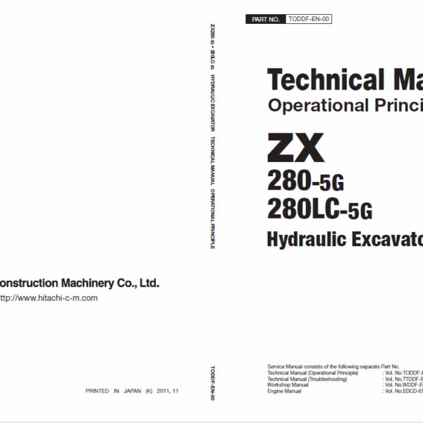 ZX280-5G,ZX280LC-5G Technical Manual (Operational Principle)