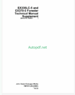 John Deere EX330LC-5 and EX370-5 Forester Technical Manual Supplement (TM1912)