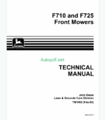 John Deere F710 and F725 Front Mowers Technical Manual (TM1493)