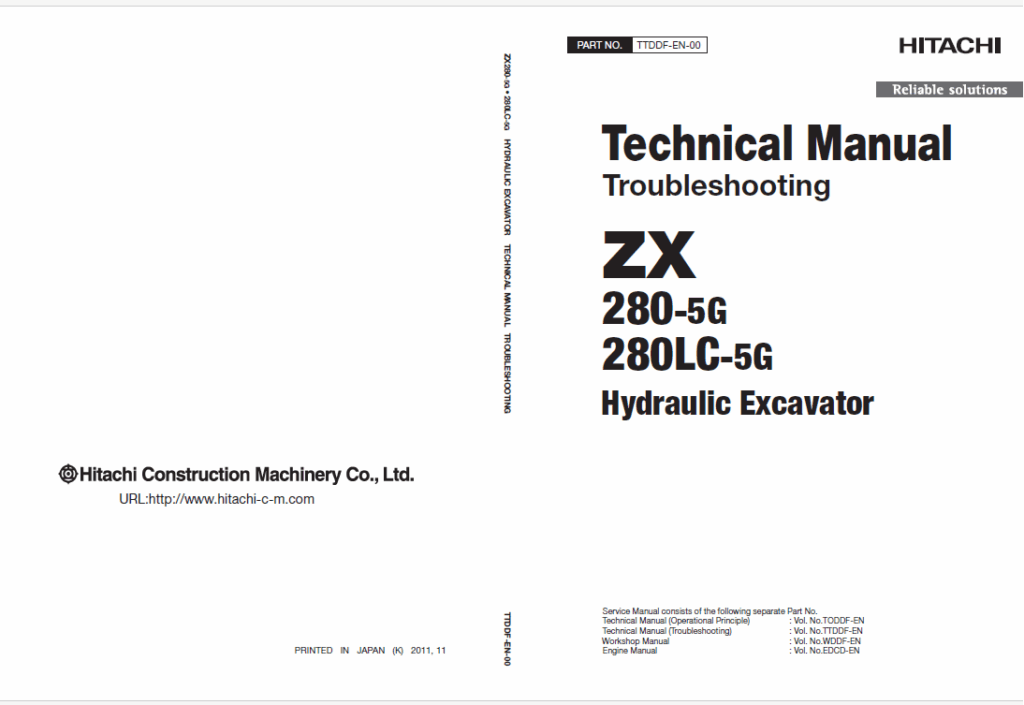ZX280-5G,ZX280LC-5G Technical Manual (Troubleshooting)