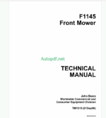 John Deere F1145 Front Mower Technical Manual (TM1519)