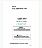 John Deere FB20 Drive to Tree Shear Head Technical Manual (TMF435784)