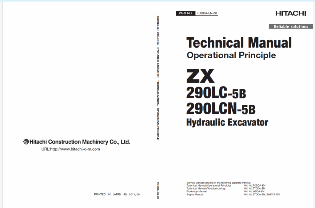 ZX290LC-5B, ZX290LCN-5B Hydraulic Excavator Technical Manual - Operational Principle