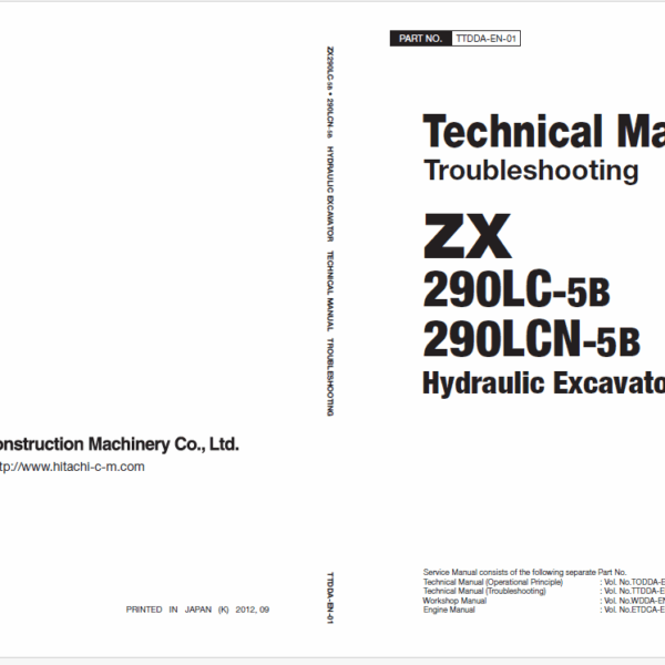 ZX290LC-5B, ZX290LCN-5B Technical Manual (Troubleshooting)