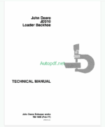 John Deere JD310 Loader Backhoe Loader Technical Manual (TM1036)