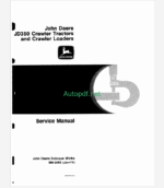 John Deere JD350 Crawler Tractors and Crawler Loaders Service Manual (SM2063)