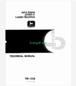 John Deere JD510 Loader Backhoe Technical Manual (TM1039)