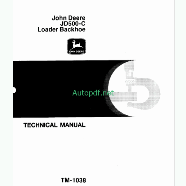John Deere JD510 Loader Backhoe Technical Manual (TM1039)