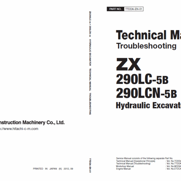 ZX290LC-5B,ZX290LCN-5B Technical Manual (Troubleshooting)