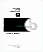 John Deere JD540B Crawler Tractor Technical Manual (TM1033)