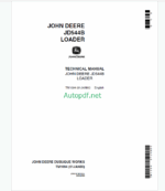 John Deere JD544B Loader Technical Manual
