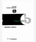 John Deere JD550 Crawler Bulldozer Technical Manual (TM1108)