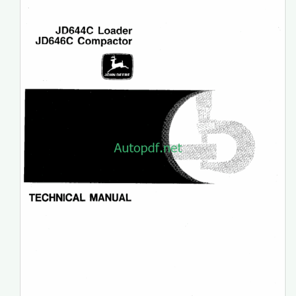 John Deere JD644C Loader Technical Manual (TM1229)