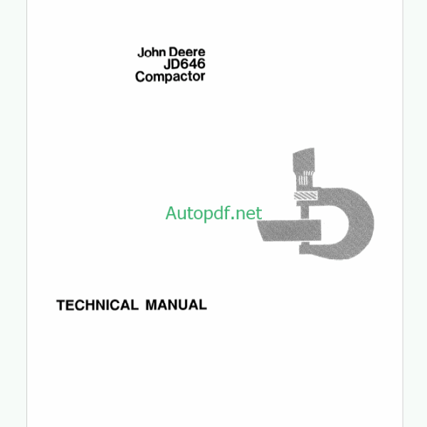 John Deere JD646 Compactor Technical Manual (TM1073)