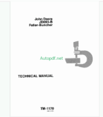 John Deere JD693-B Feller-Buncher Technical Manual (TM1170)