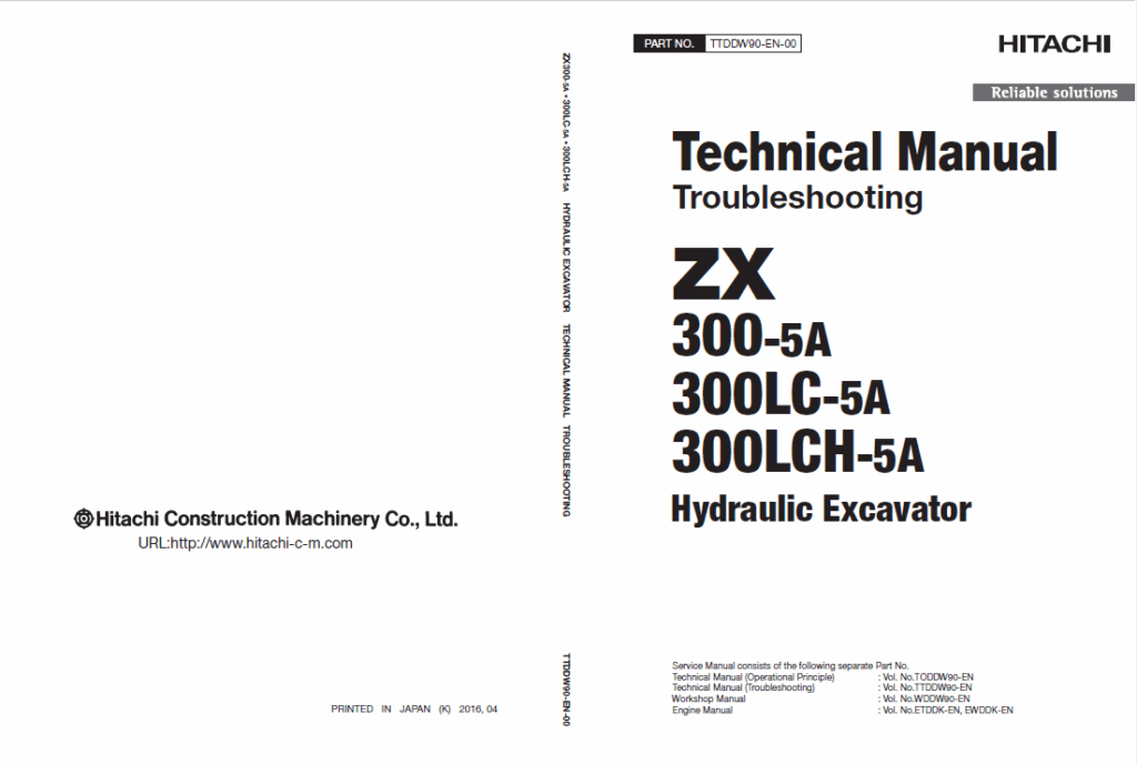 ZX300-5A,ZX300LC-5A,ZX300LCH-5A Technical Manual (Troubleshooting)