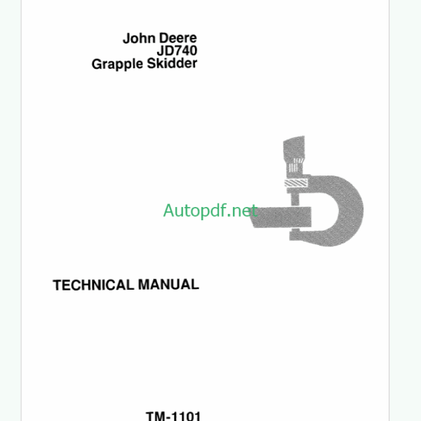 John Deere JD740 Grapple Skidder Technical Manual (TM1101)