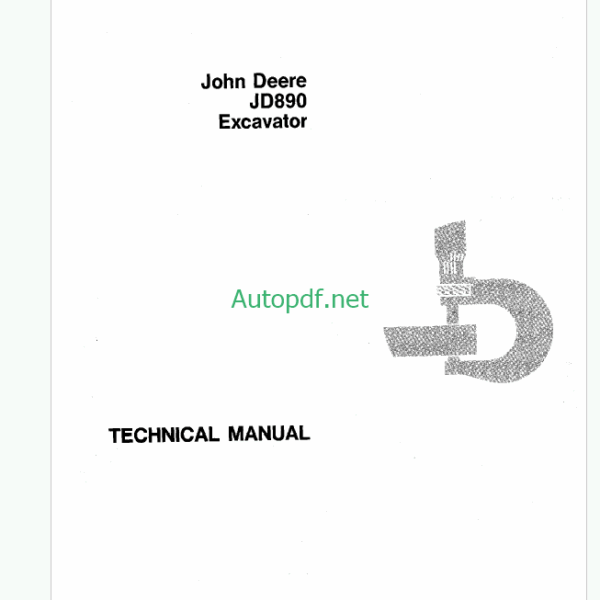 John Deere JD890 Excavator Technical Manual (TM1163)