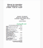 JOHN DEERE Manuel de re´paration des niveleuses 770G, 770GP, 772G et 772GP (French)