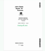 John Deere Model M Tractors Service Manual (SM2001)