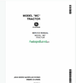 John Deere MODEL MC TRACTOR Service Manual (SM2003)