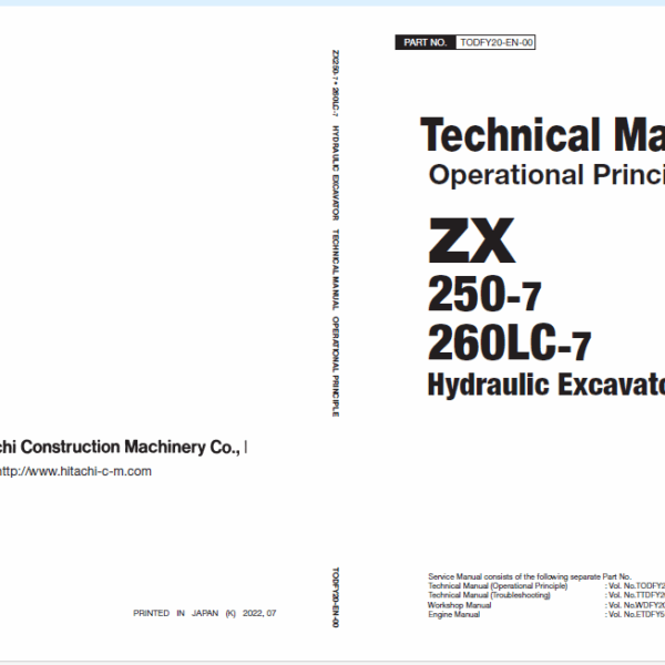 ZX250-7,ZX260LC-7 Technical Manual (Operational Principle) (For Oceanian market)