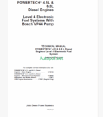 John Deere PowerTech 4.5L & 6.8L Diesel Engines Base Engine Technical Manual (CTM104)