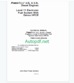 John Deere POWERTECH 4.5L & 6.8L Diesel Engines Level 11 Electronic Fuel System With Denso HPCR Technical Manual (CTM220)