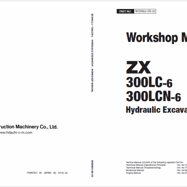 ZX300LC-6, ZX300LCN-6 Workshop Manual