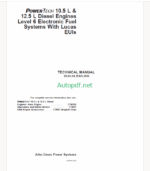 John Deere POWERTECH 10.5 L & 12.5 L Diesel Engines Level 6 Electronic Fuel Systems With Lucas EUIs Technical Manual (CTM188)