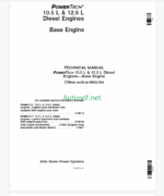 John Deere POWERTECH® 10.5 L & 12.5 L Diesel Engines Base Engine Technical Manual (CTM100)