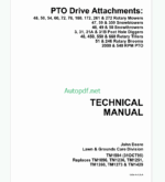 John Deere PTO Drive Attachments Technical Manual (TM1594)