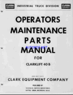 Clark 40B Forklift Operator and Maintenance Manual (O-212)