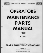 Clark C60 Forklift Operator and Maintenance Manual (O-204)