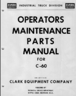 Clark C60 Forklift Operator and Maintenance Manual (O-205)