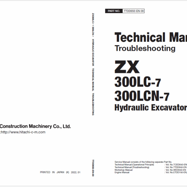 ZX300LC-7, ZX300LCN-7 Technical Manual (Troubleshooting)